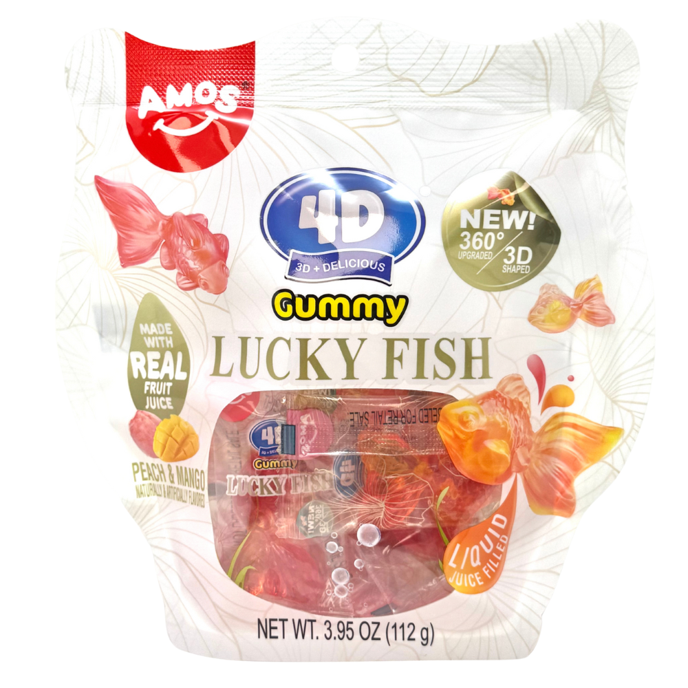 Amos 4D Gummy Lucky Fish 3.95oz