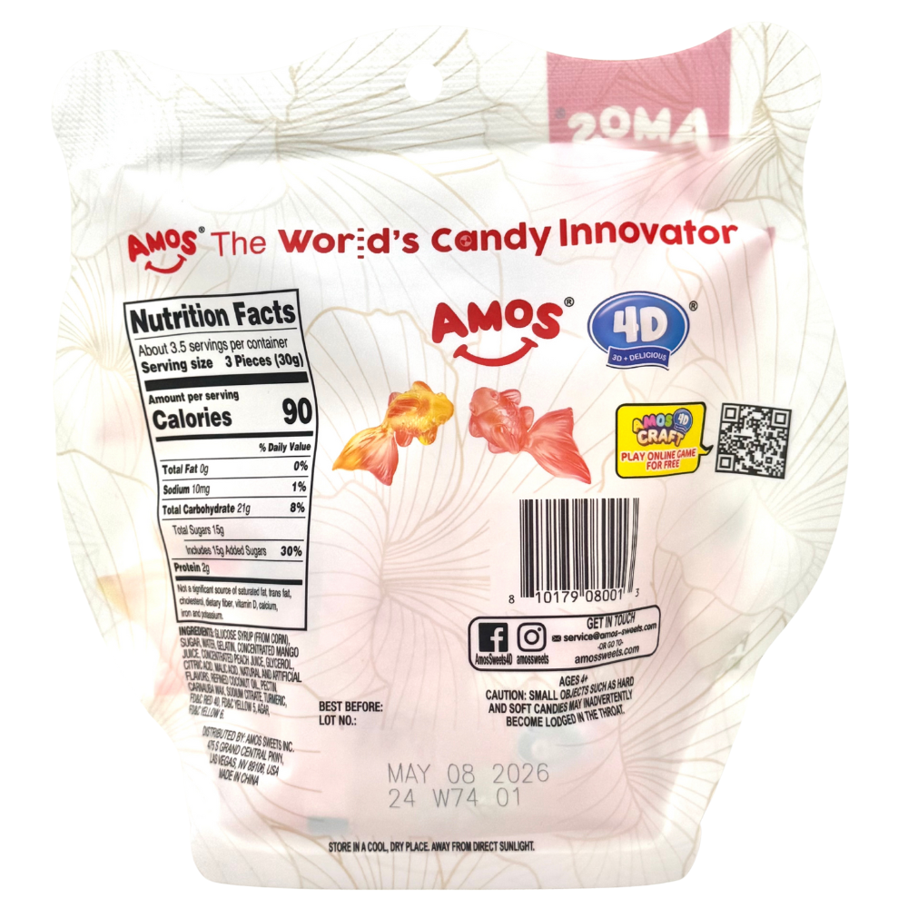 Amos 4D Gummy Lucky Fish 3.95oz