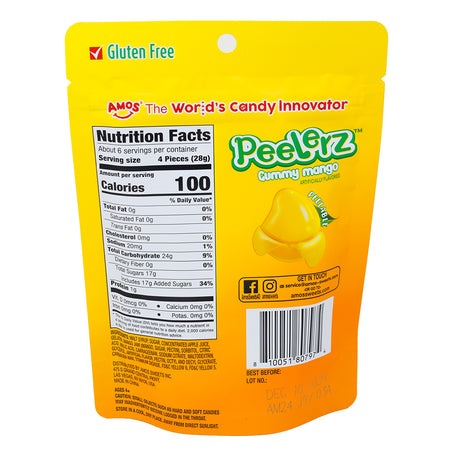 Amos Peelerz Gummy Mango 6oz