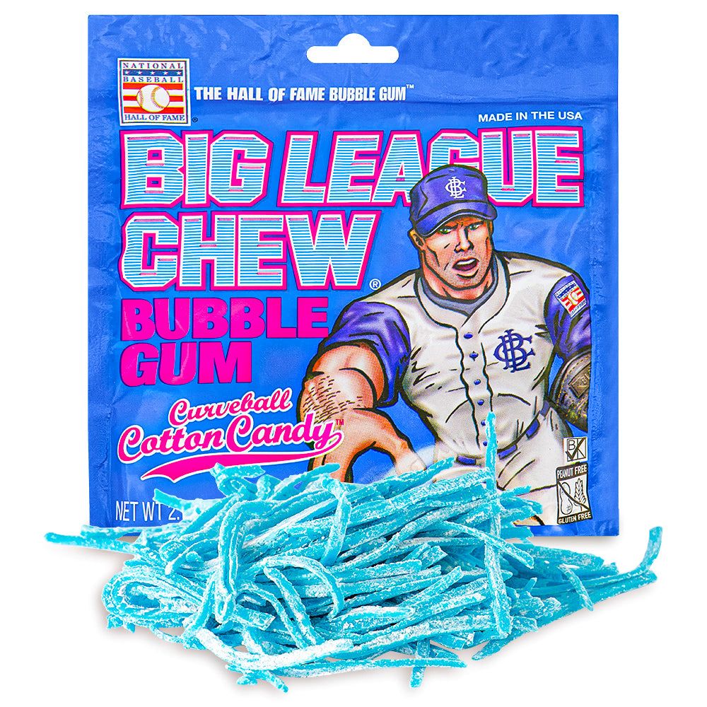 Big League Chew Bubble Gum - Curveball Cotton Candy - 60g