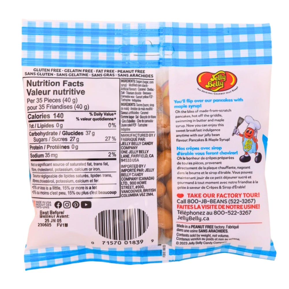 Jelly Belly - Pancakes and Maple Syrup 100g -  Nutrition Facts Ingredients