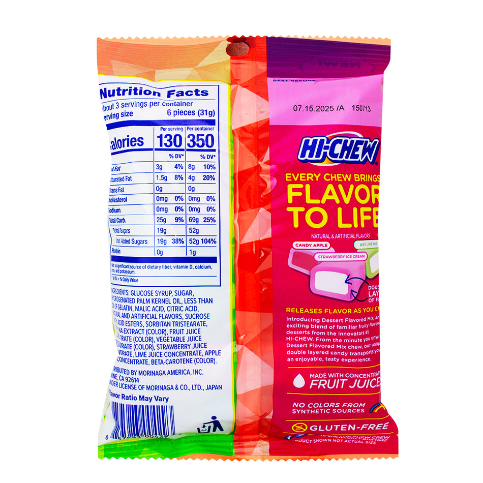 Hi-Chew Dessert Mix 85g - Nutrition Facts Ingredients