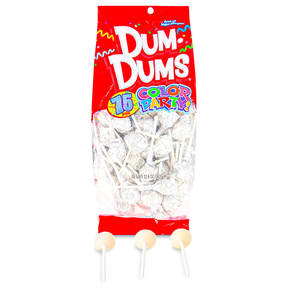 Dum Dums Color Party White Birthday Cake Lollipops Candy District