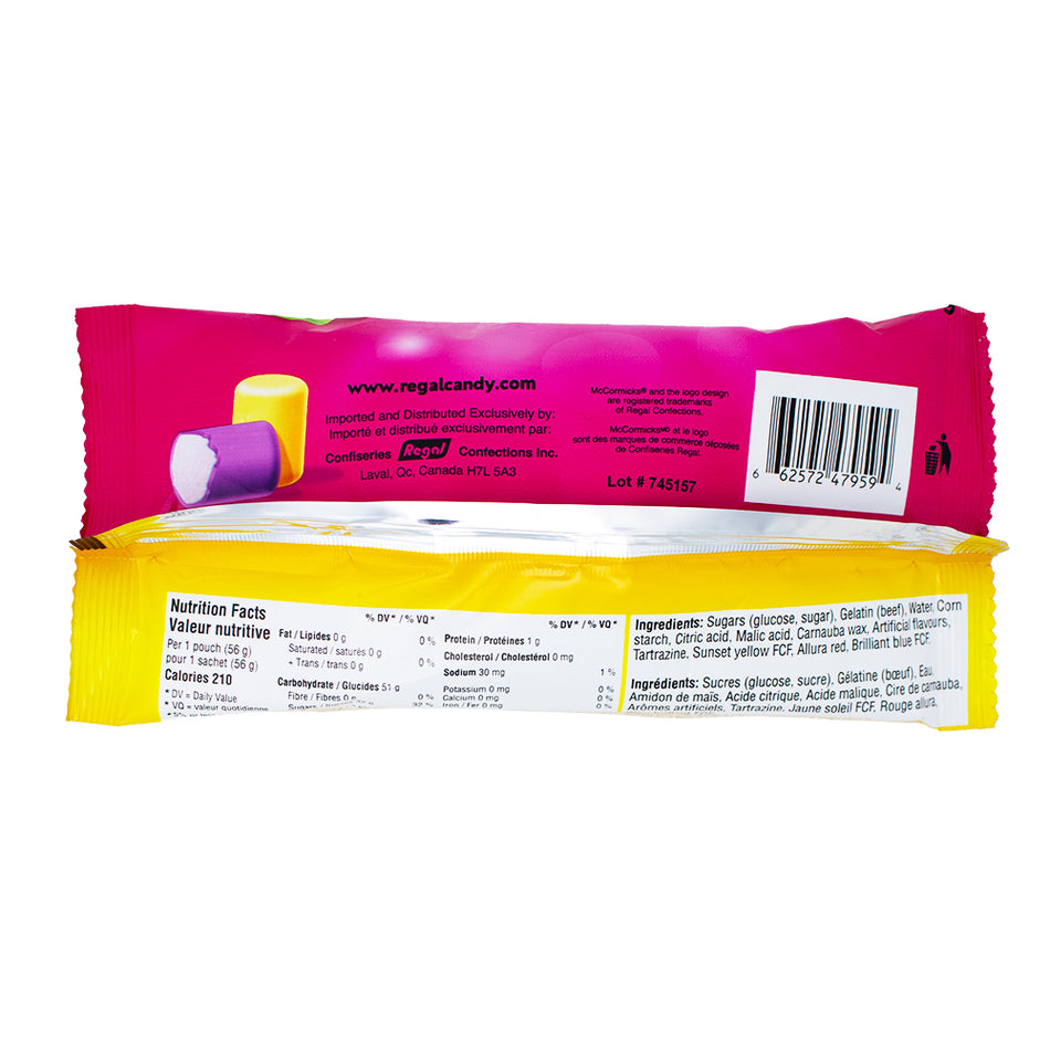 McCormicks Coated Marshmallows 56g - 24 Pack  Nutrition Facts Ingredients