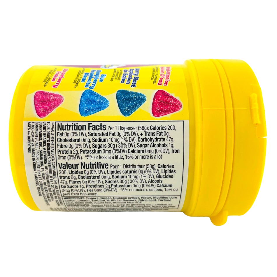 Push Pop Gummy Pop-Its -Nutrition Facts Ingredients