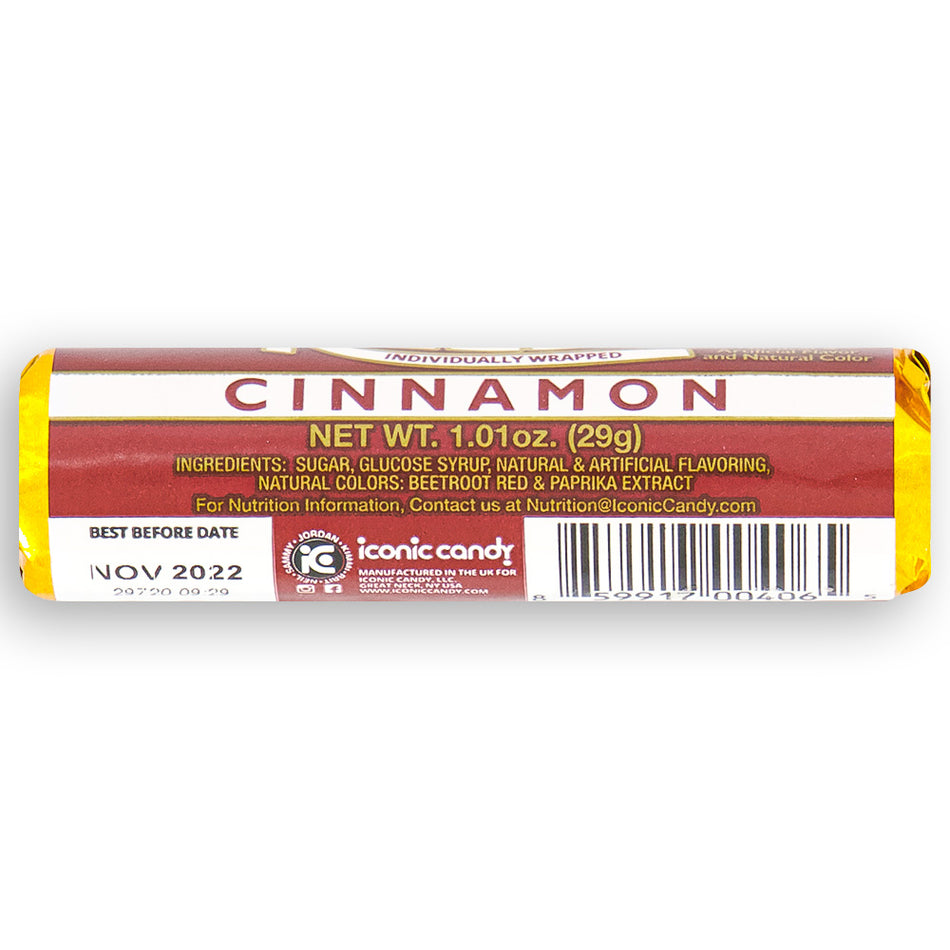 Reeds Cinnamon Hard Candy Rolls - Nutrition Facts Ingredients