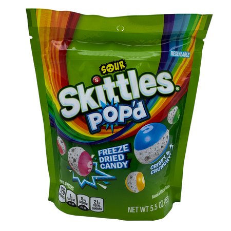 Skittles Pop'd Sour Freeze Dried Pouch 5.5oz
