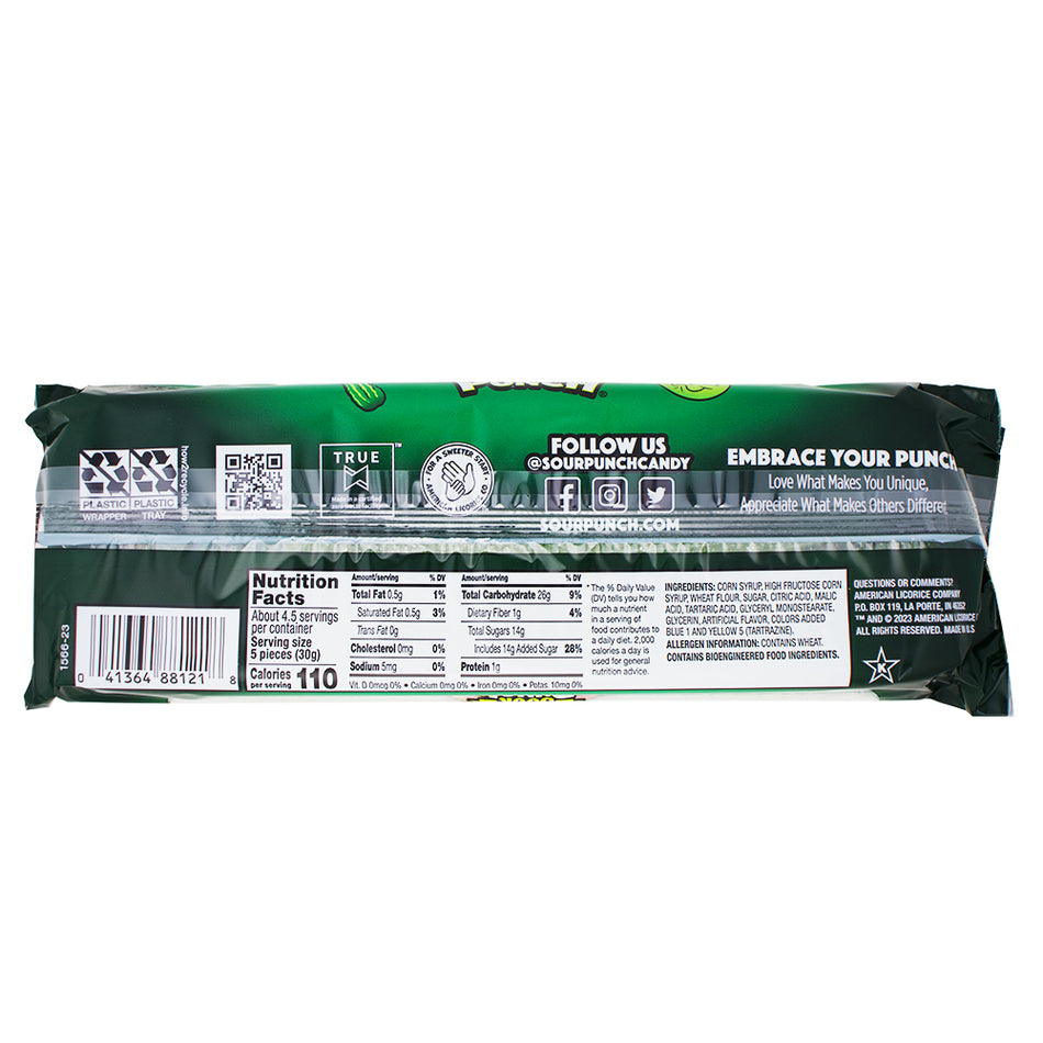 Sour Punch Pickle Roulette 4.5oz  Nutrition Facts Ingredients