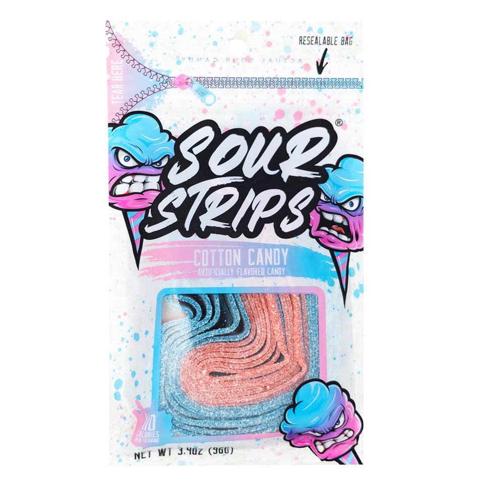 Sour Strips Cotton Candy 96g