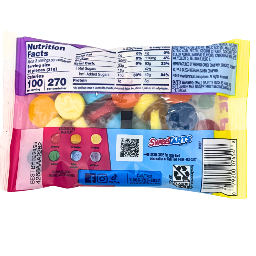 Sweetarts Fruity Splitz Gummies 3oz