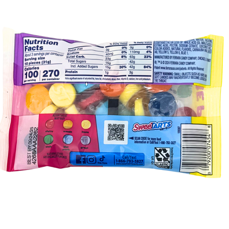 Sweetarts Fruity Splitz Gummies 3oz