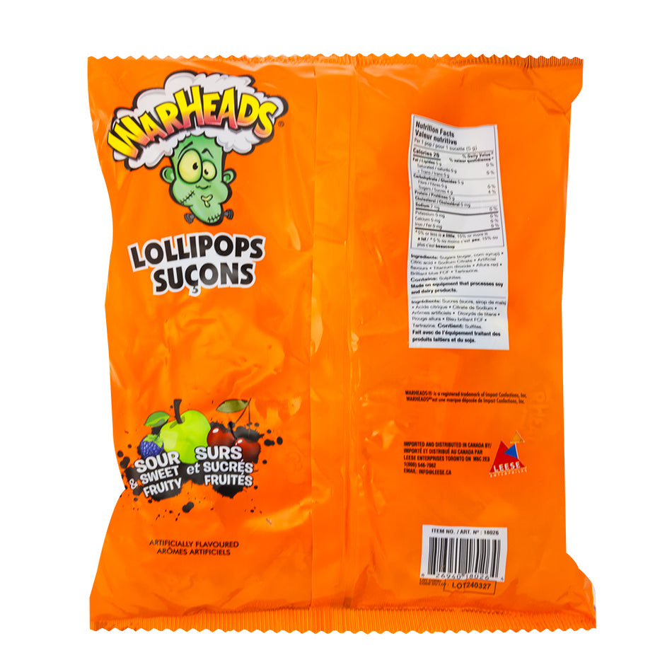 Warheads Sour Lollipops 75ct