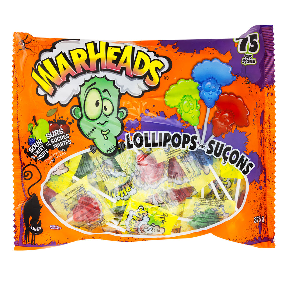 Warheads Sour Lollipops 75ct