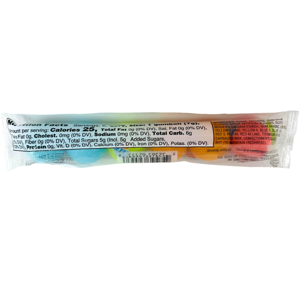 Dippin' Dots Filled Gumballs 6 Piece Tube 1.41oz - Nutrition Facts Ingredients