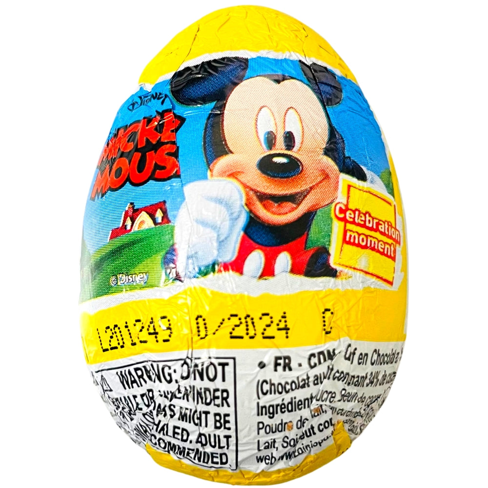 Disney Mickey Mouse Chocolate Eggs - 24 Pack