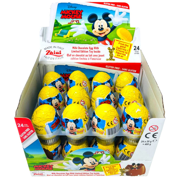 Disney Mickey Mouse Chocolate Eggs - 24 Pack