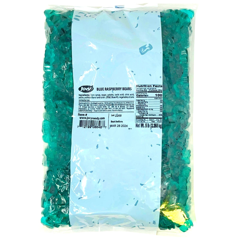 Jovy Gummy Bears Blue Raspberry 5lbs - 1 Pack