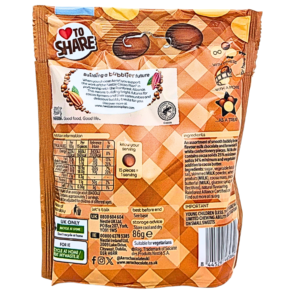 Aero Melts Double Choc Brownie (UK) - 86g