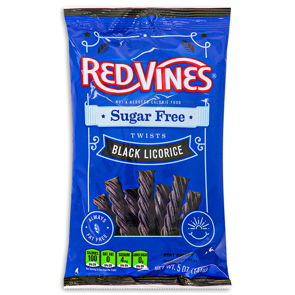 Red Vines Black Licorice Twists Sugar Free 5oz -