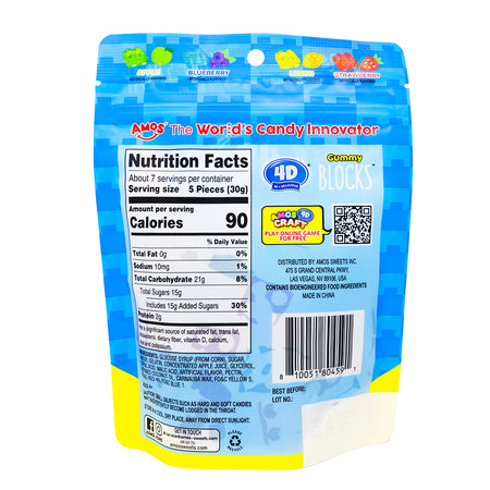 Amos 4D Creative Building Blocks Gummy Candy 7oz
