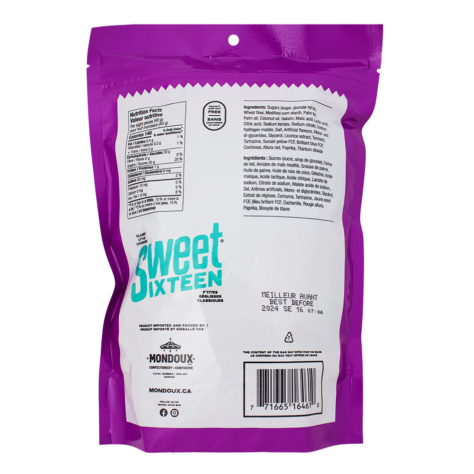 Sweet Sixteen Assorted Licorice 400g - 6 Pack Nutrition Facts Ingredients