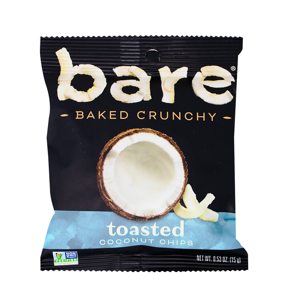 Toasted Chips Mini Bare Baked Crunchy Toasted Coconut Chips 15g - 18 Pack | Candy District