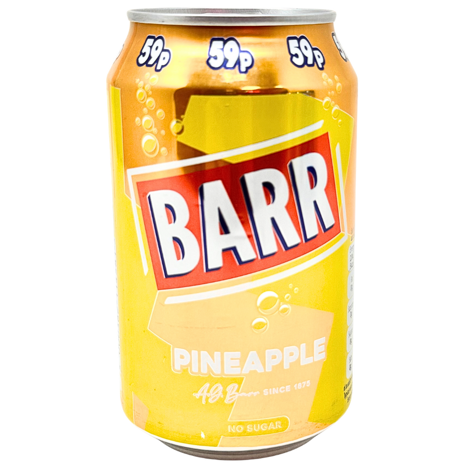 Barr Pineapple Soda No sugar (UK) - 330mL