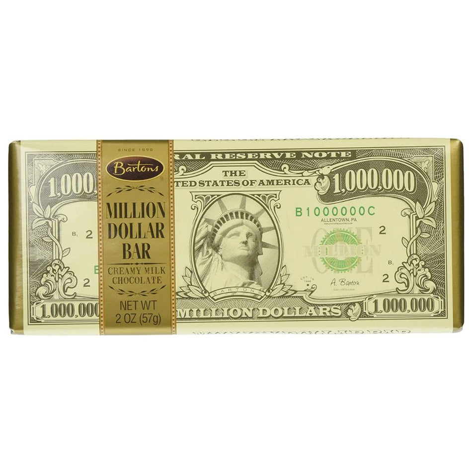 Barton's Million Dollar Milk Chocolate Bars 57g - 12 Pack