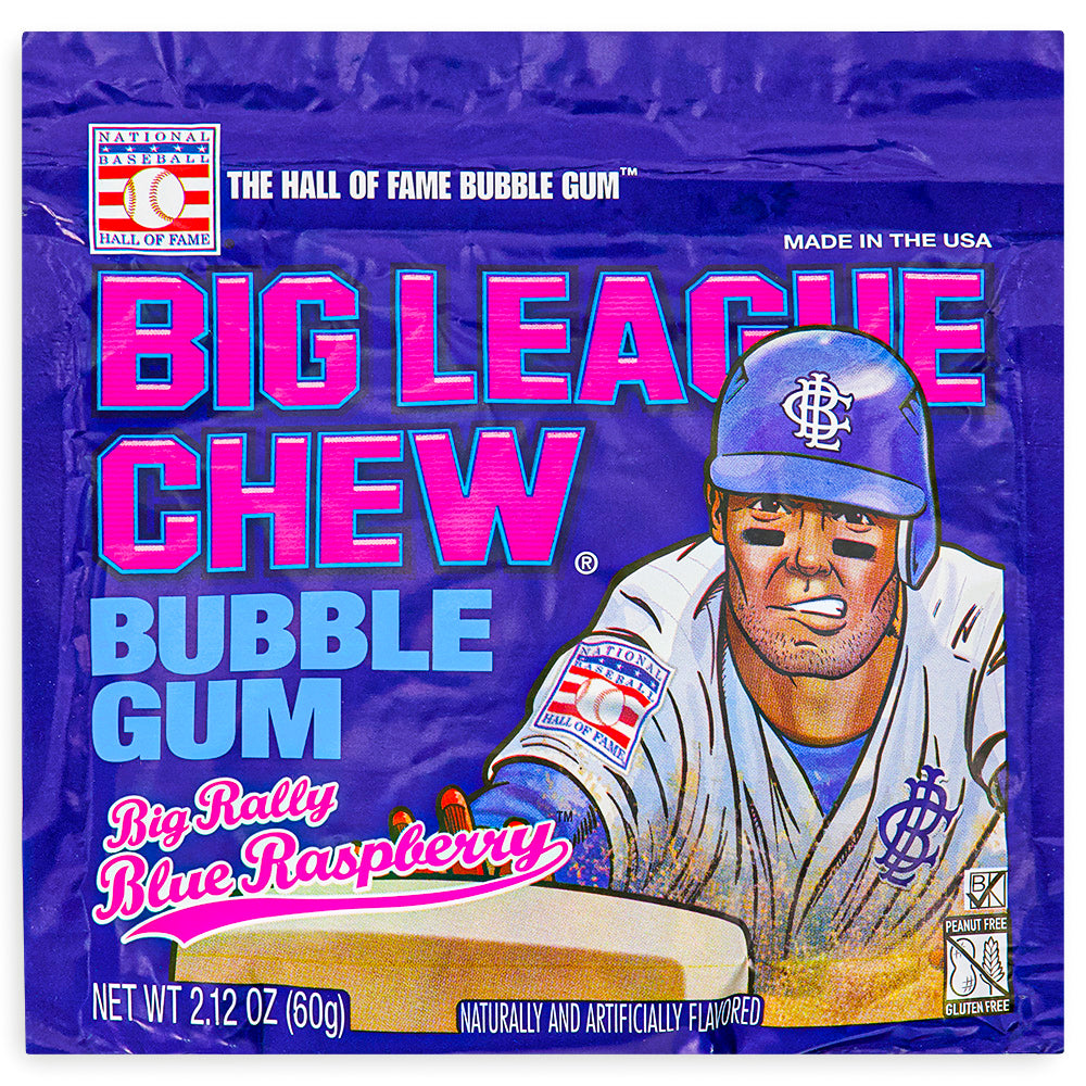 Big League Chew Bubble Gum-Big Rally Blue Raspberry 