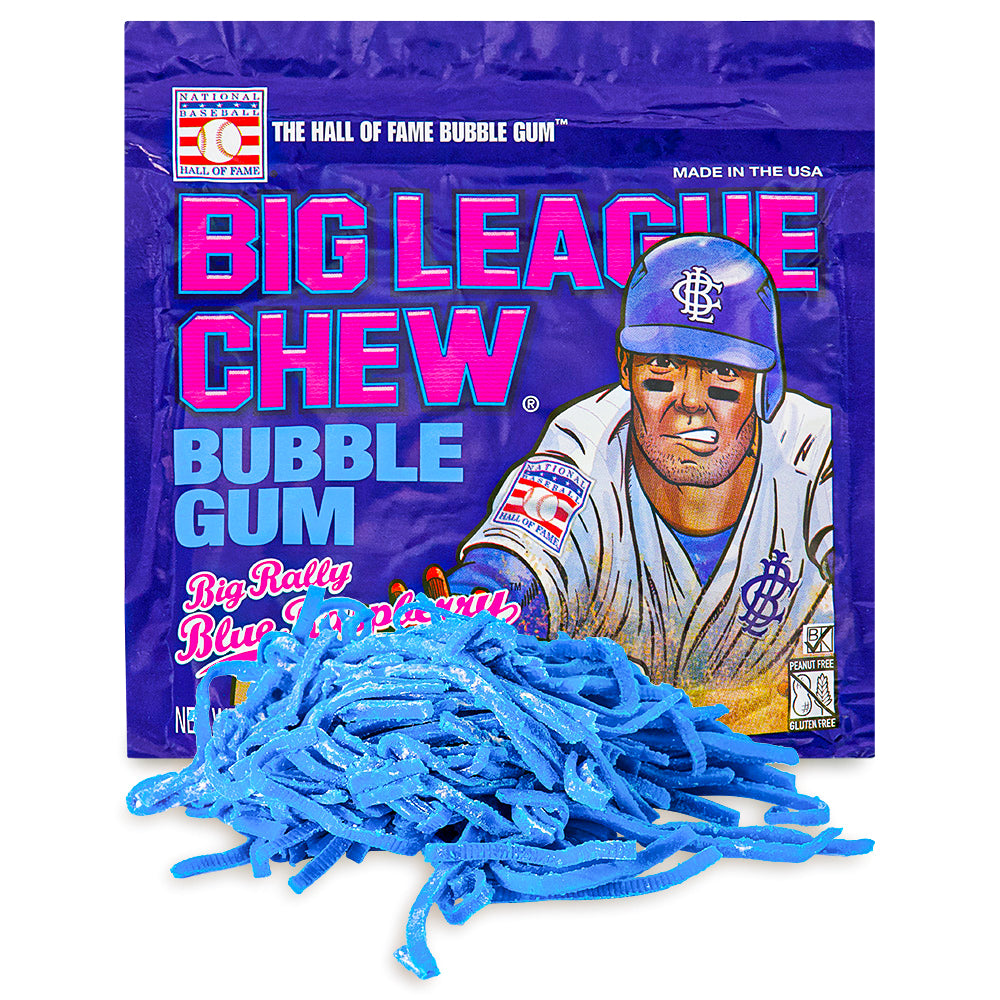 Big League Chew Bubble Gum-Big Rally Blue Raspberry