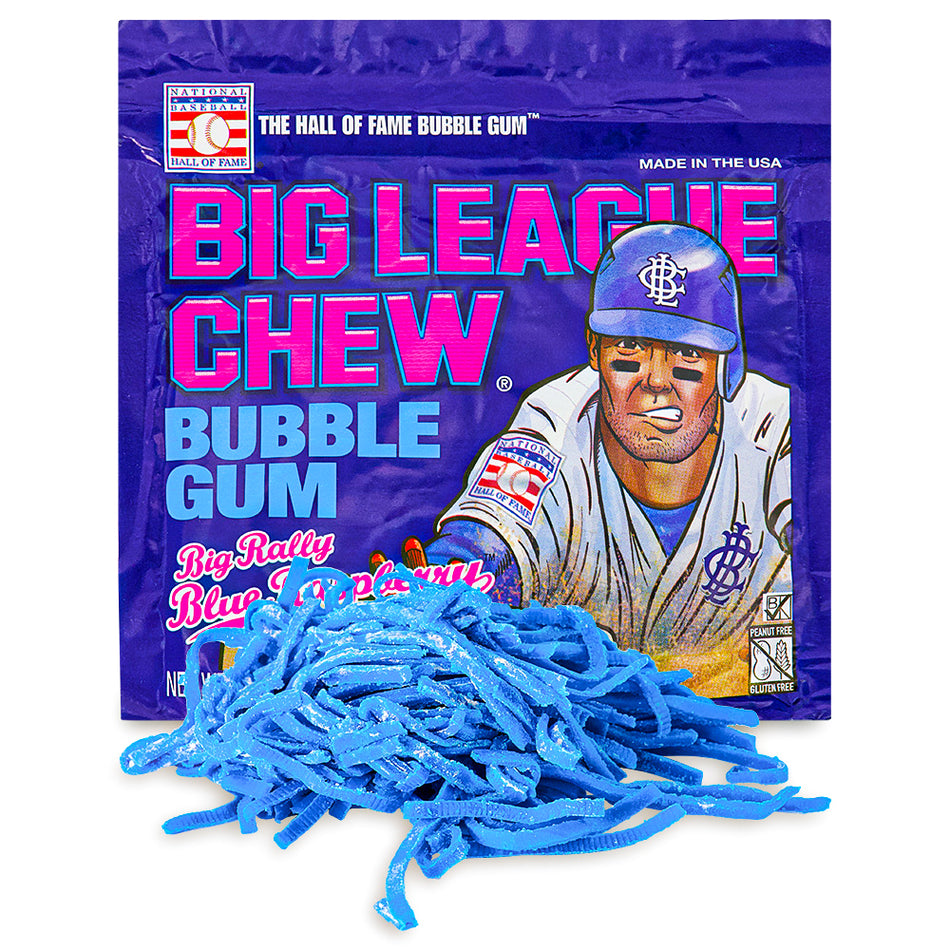 Big League Chew Bubble Gum-Big Rally Blue Raspberry