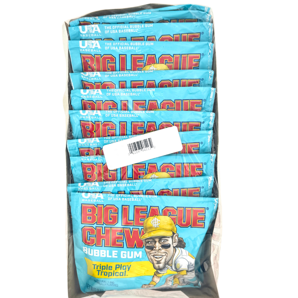 Big League Chew Bubblegum Triple Play Tropical 2.12oz  