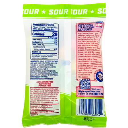 Big League Chew Sour Gumballs 3oz - 12 Pack