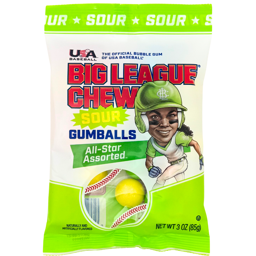 Big League Chew Sour Gumballs 3oz - 12 Pack
