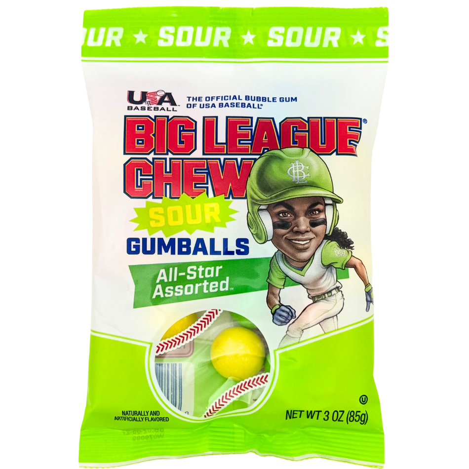 Big League Chew Sour Gumballs 3oz - 12 Pack