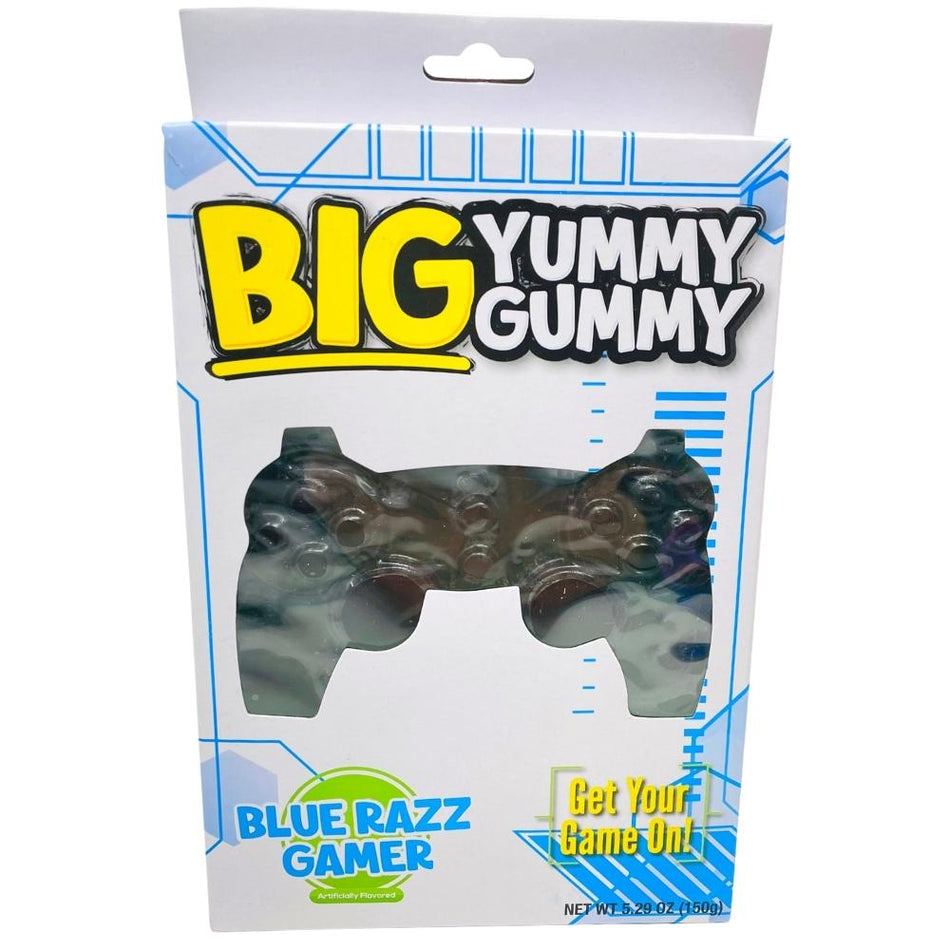 Big Yummy Gummy Blue Razz Gamer 5.29oz - 12 Pack - gummy candy