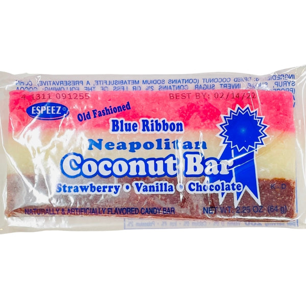 Blue Ribbon Neapolitan Coconut Bars 2.5oz - 24 Pack