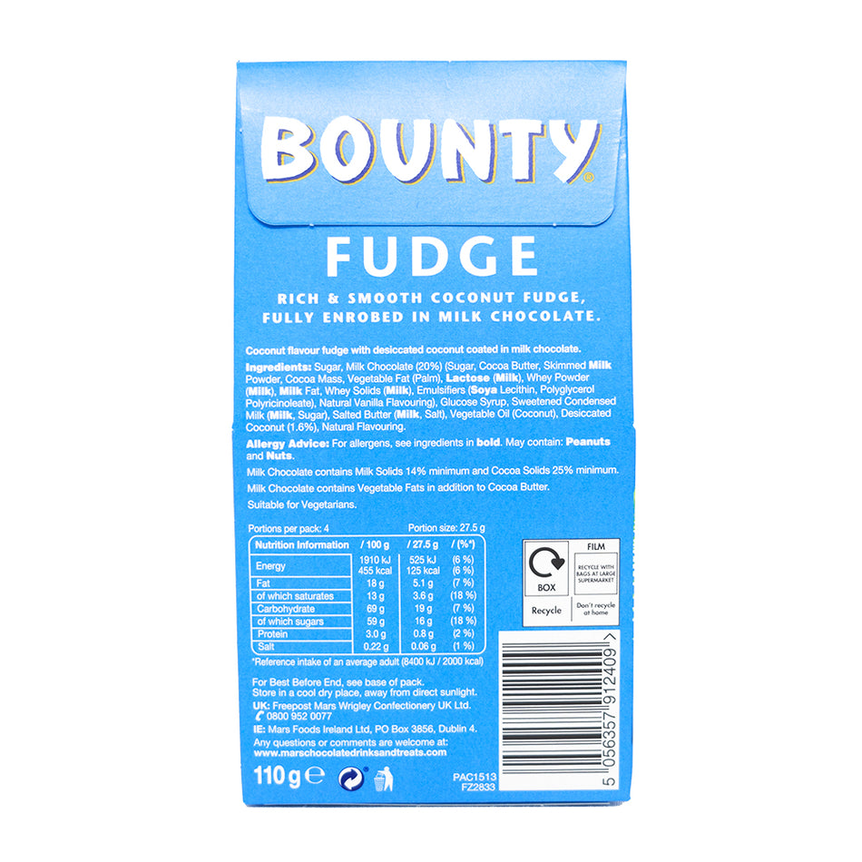 Bounty Fudge Carton (UK) 100g