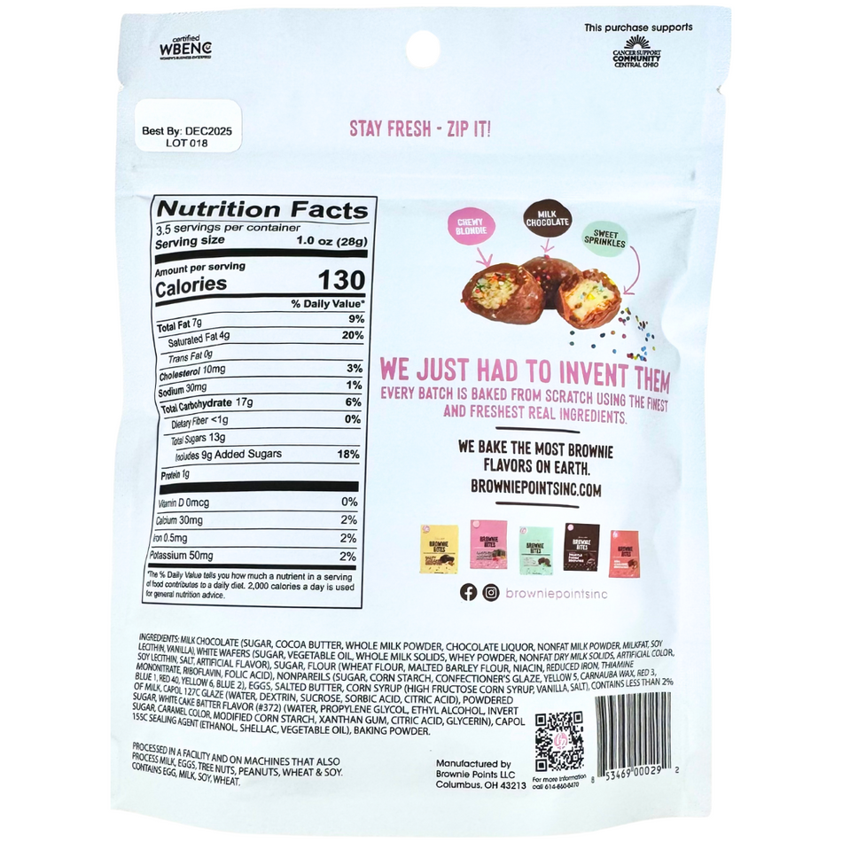 Brownie Points Birthday Cake Blondie Brownie Bites 3.5oz  
