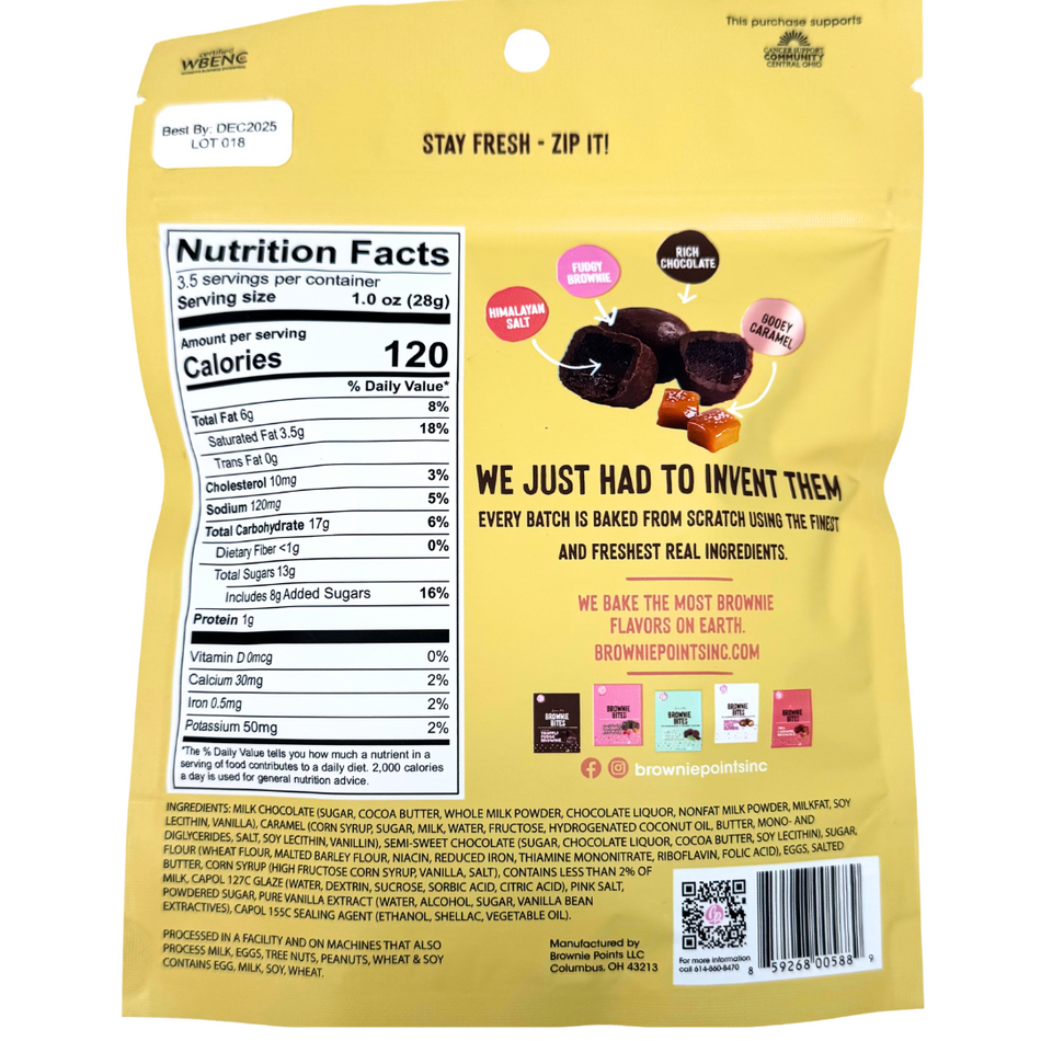 Brownie Points Salty Caramel Brownie Bites 3.5oz 