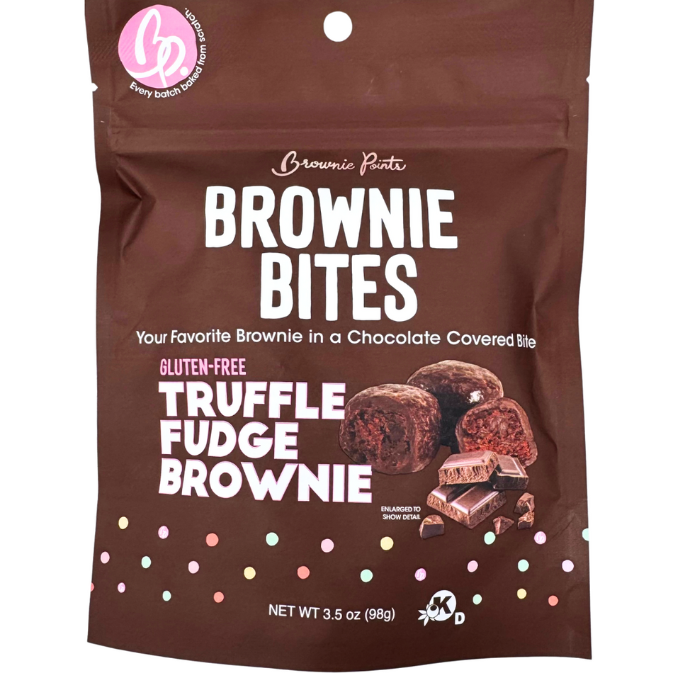 Brownie Points Gluten-Free Truffle Fudge Brownie Bites -3.5oz - 12 Pack