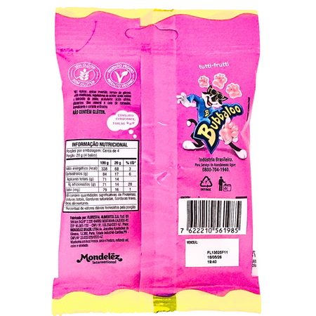 Bubbaloo Tutti Frutti Soft Candy (Brazil) - 75g