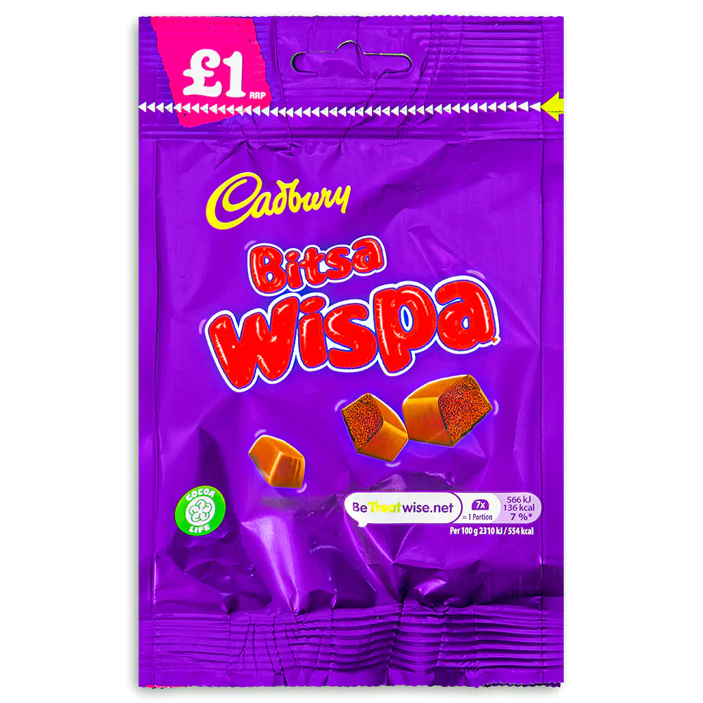 Cadbury Bitsa Wispa (UK) - 95g - top view