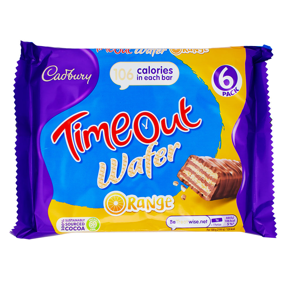 Cadbury Timeout Wafer Orange 6 pack 121.2g 