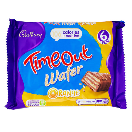 Cadbury Timeout Wafer Orange 6 pack 121.2g 