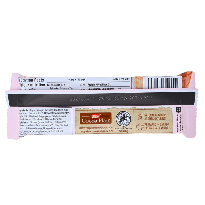 Aero Strawberry Scoop 42g - 24 Pack Nutrition Facts Ingredients