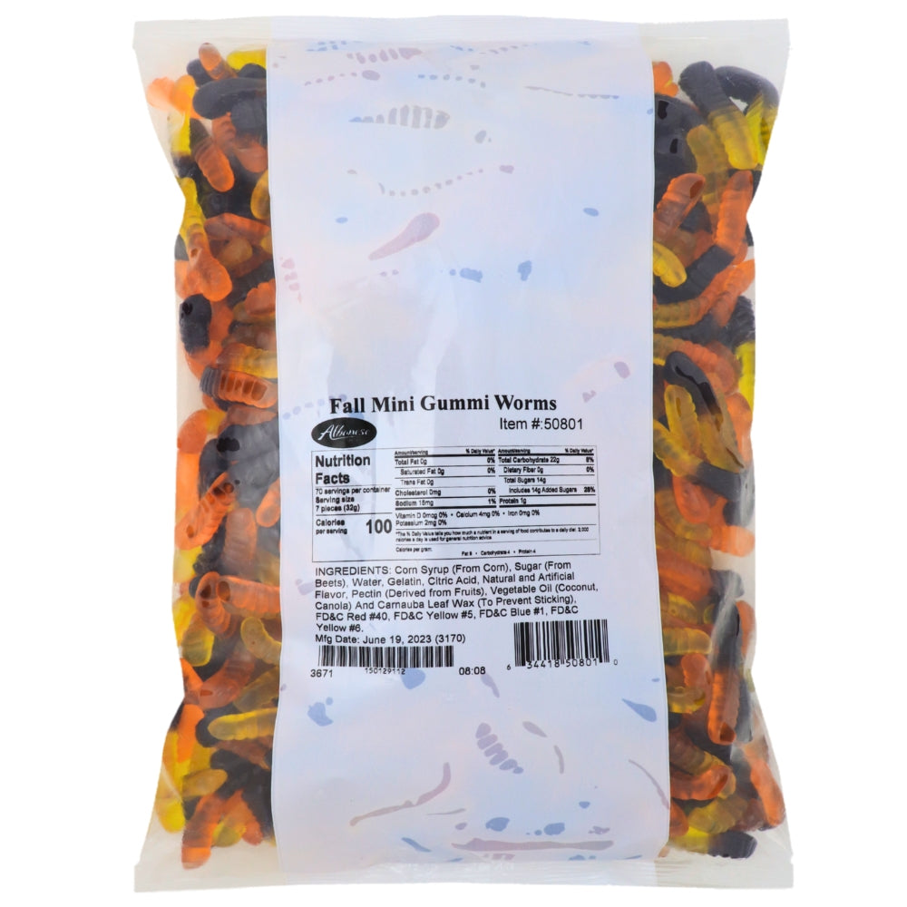 Albanese Halloween Worms - 1 Pack Nutrition Facts Ingredients
