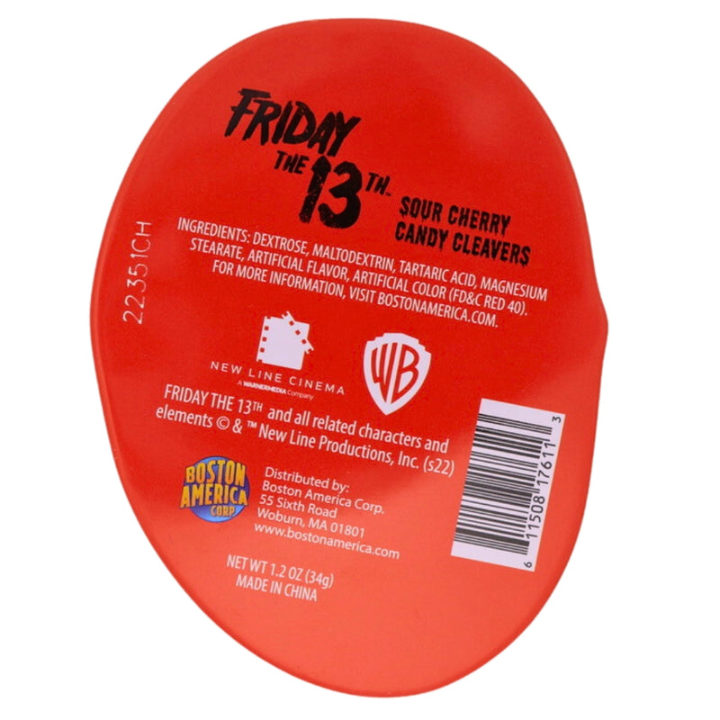 Boston America Friday the 13th Jason Mask 1.2oz - 12 Pack Nutrition Facts Ingredients