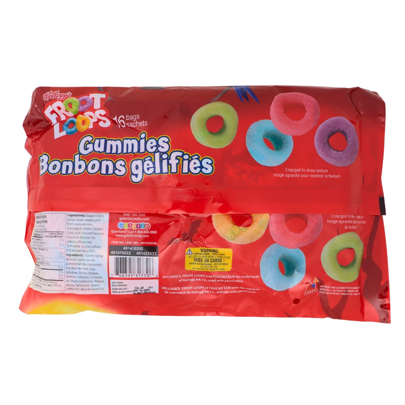 Froot Loops Gummies 16ct 191g - 1 Pack Nutrition Facts Ingredients