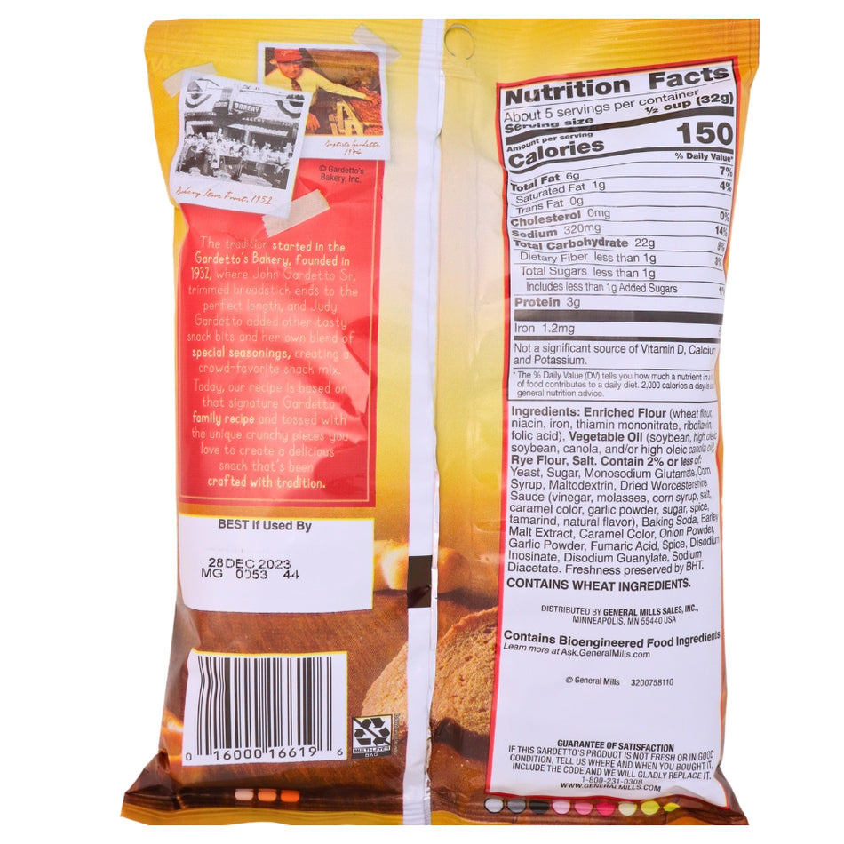 Gardettos Original 5.5oz - 7 Pack Nutrition Facts Ingredients